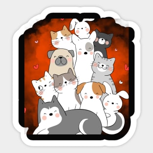 CATS ARE MY FAMILY Sticker